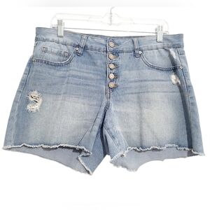 SoundStyle Vintage Reunion Hope High Rise Denim Shorts Women’s SZ 12 Button Fly